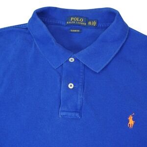 Polo Ralph Lauren Polo Shirt Mens XXL Blue Classic Fit Short Sleeve Prange Pony